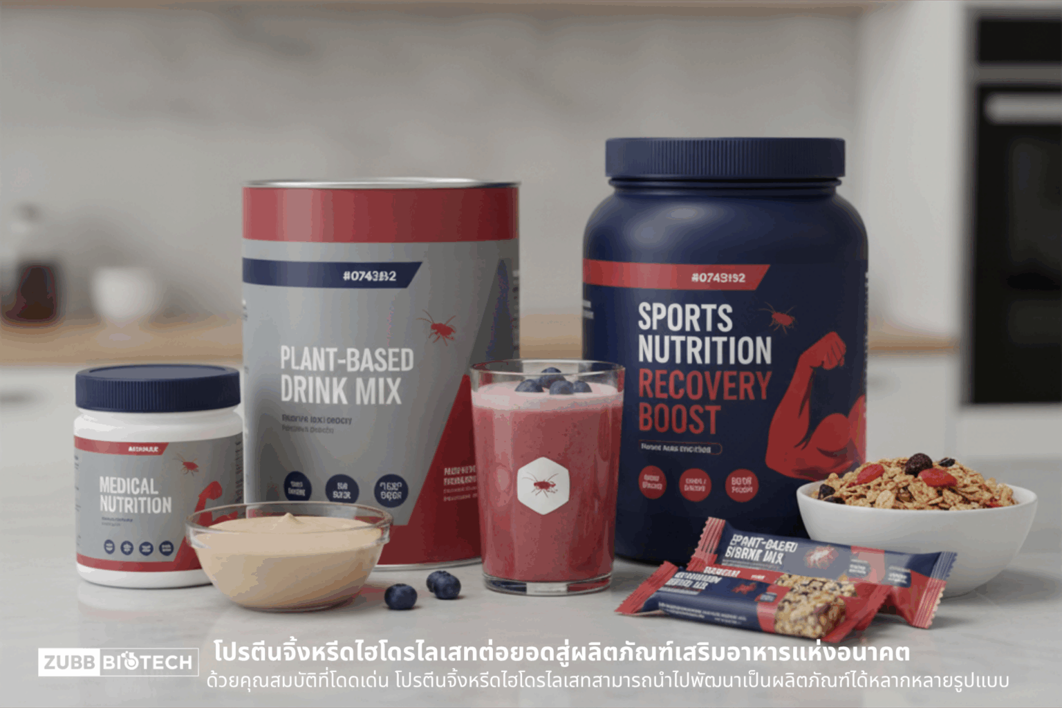 โปรตีนจิ้งหรีดไฮโดรไลเสทต่อยอดสู่ผลิตภัณฑ์เสริมอาหารแห่งอนาคต