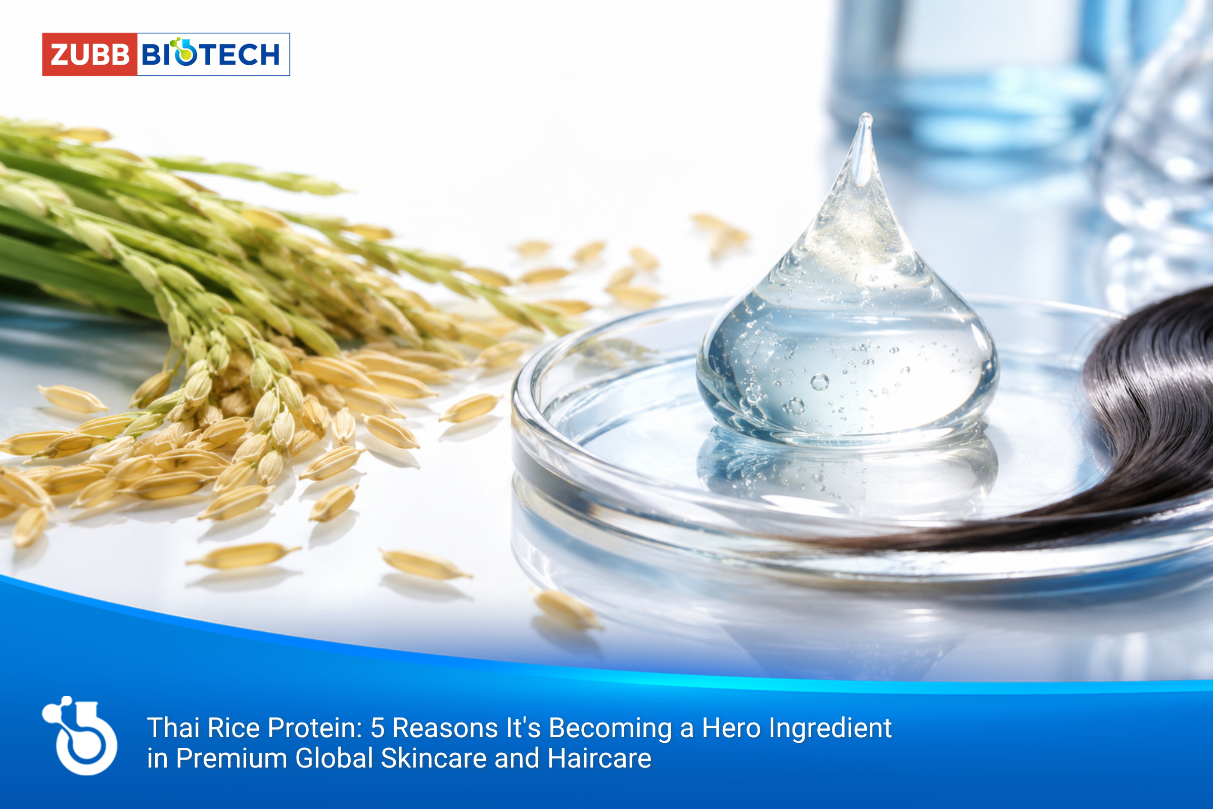 โปรตีนข้าวไทย (Rice Protein): 5 เหตุผลที่กลายเป็นสารหลักของผลิตภัณฑ์ดูแลเส้นผมและสกินแคร์พรีเมียมระดับโลก