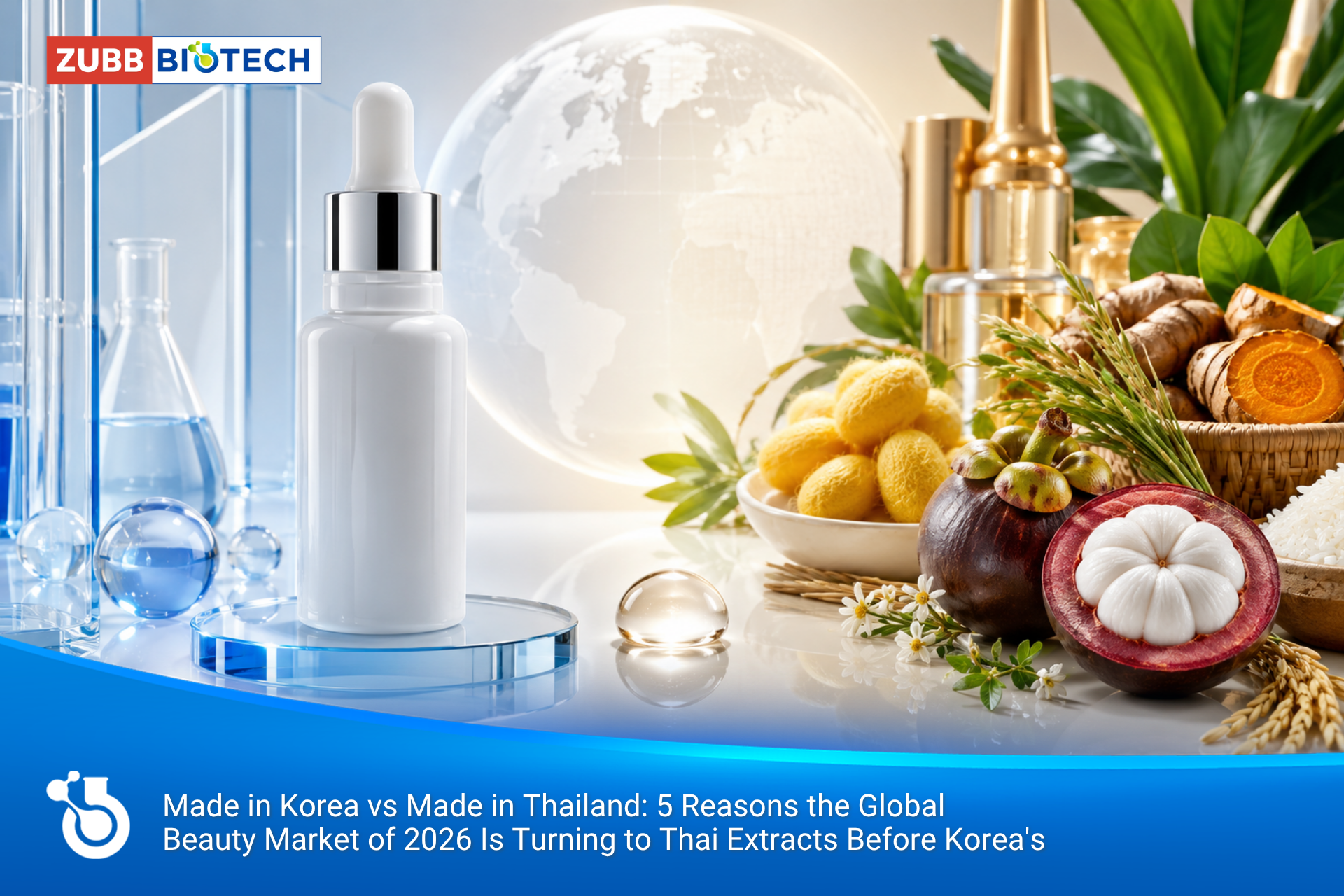 Made in Korea vs Made in Thailand: 5 เหตุผลที่ตลาดเครื่องสำอางโลก 2026 หันมามองสารสกัดไทยก่อนเกาหลี