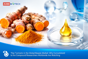 ขมิ้นชันไทยในตลาดเครื่องสำอางโลก: ทำไมสารเคอร์คูมินอยด์ (Curcuminoid) คือสารที่นักวิจัยทั่วโลกจับตา สารสกัด, โรงงานผลิตเครื่องสำอาง, รับผลิตเครื่องสำอาง, OEM เครื่องสำอาง, ขมิ้นชัน, Curcuminoid, สารสกัดไทย, Hero Ingredient, ทรัพย์ ไบโอเทค