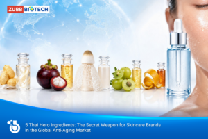 5 สารหลักจากทรัพยากรไทย: อาวุธลับของแบรนด์สกินแคร์ในตลาด Anti-Aging โลก Made in Thailand, สารสกัด, โรงงานผลิตเครื่องสำอาง, รับผลิตเครื่องสำอาง, Anti-Aging, สารต้านริ้วรอย, แบรนด์ Skincare ไทย, Hero Ingredient, สารสกัดไทย, ทรัพย์ ไบโอเทค