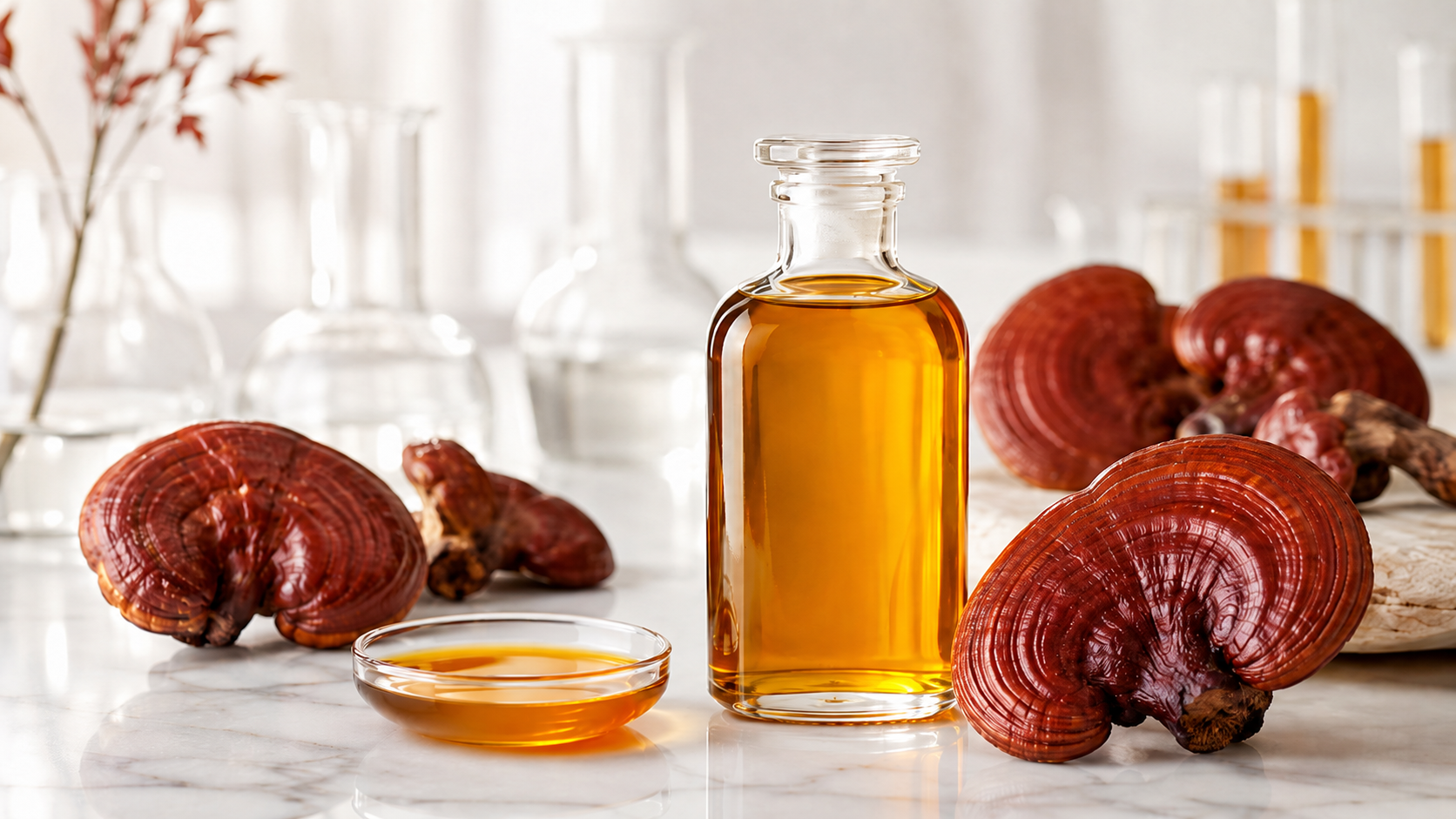 น้ำมันเห็ดหลินจือ อุดมเบต้ากลูแคนและพอลิแซ็กคาไรด์ (Reishi Oil / Ganoderma lucidum, β-Glucan NLT 20%) น้ำมันเห็ดหลินจือ อุดมเบต้ากลูแคนและพอลิแซ็กคาไรด์ (Reishi Oil / Ganoderma lucidum, β-Glucan NLT 20%)