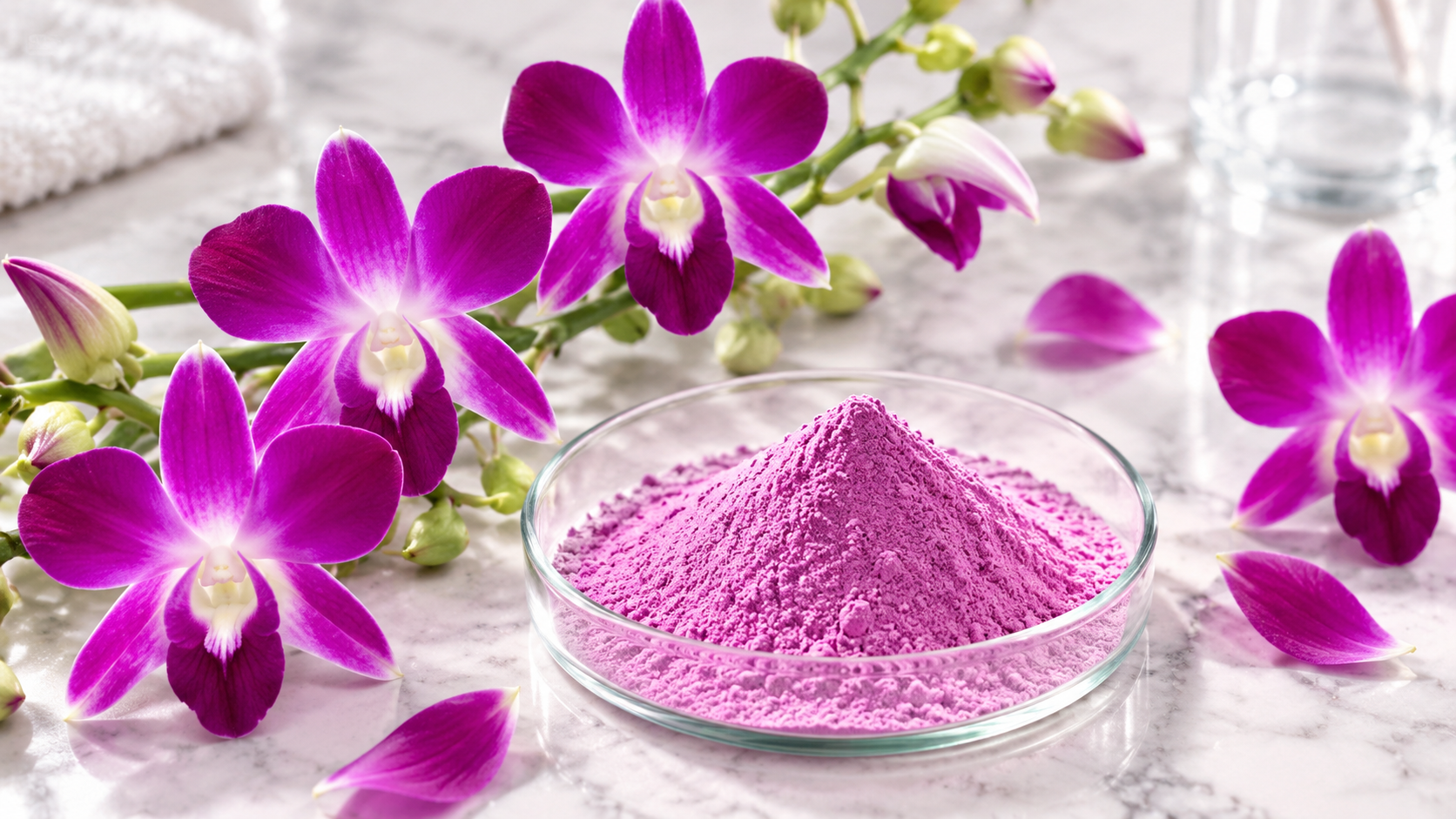 DENDROLUME สารสกัดดอกกล้วยไม้ชนิดผง อุดมพอลิแซ็กคาไรด์และแอนโทไซยานิน (Dendrobium Flower Extract Powder)