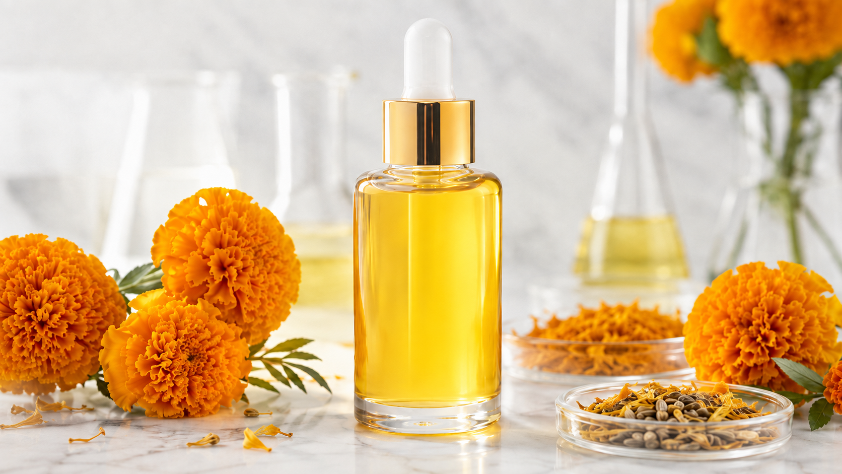 น้ำมันสารสกัดดอกดาวเรือง อุดมลูทีน-ซีแซนทีน (Marigold Lutein Oil) น้ำมันสารสกัดดอกดาวเรือง อุดมลูทีน-ซีแซนทีน (Marigold Lutein Oil)