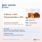 น้ำมันเห็ดหลินจือ อุดมเบต้ากลูแคนและพอลิแซ็กคาไรด์ (Reishi Oil / Ganoderma lucidum, β-Glucan NLT 20%)