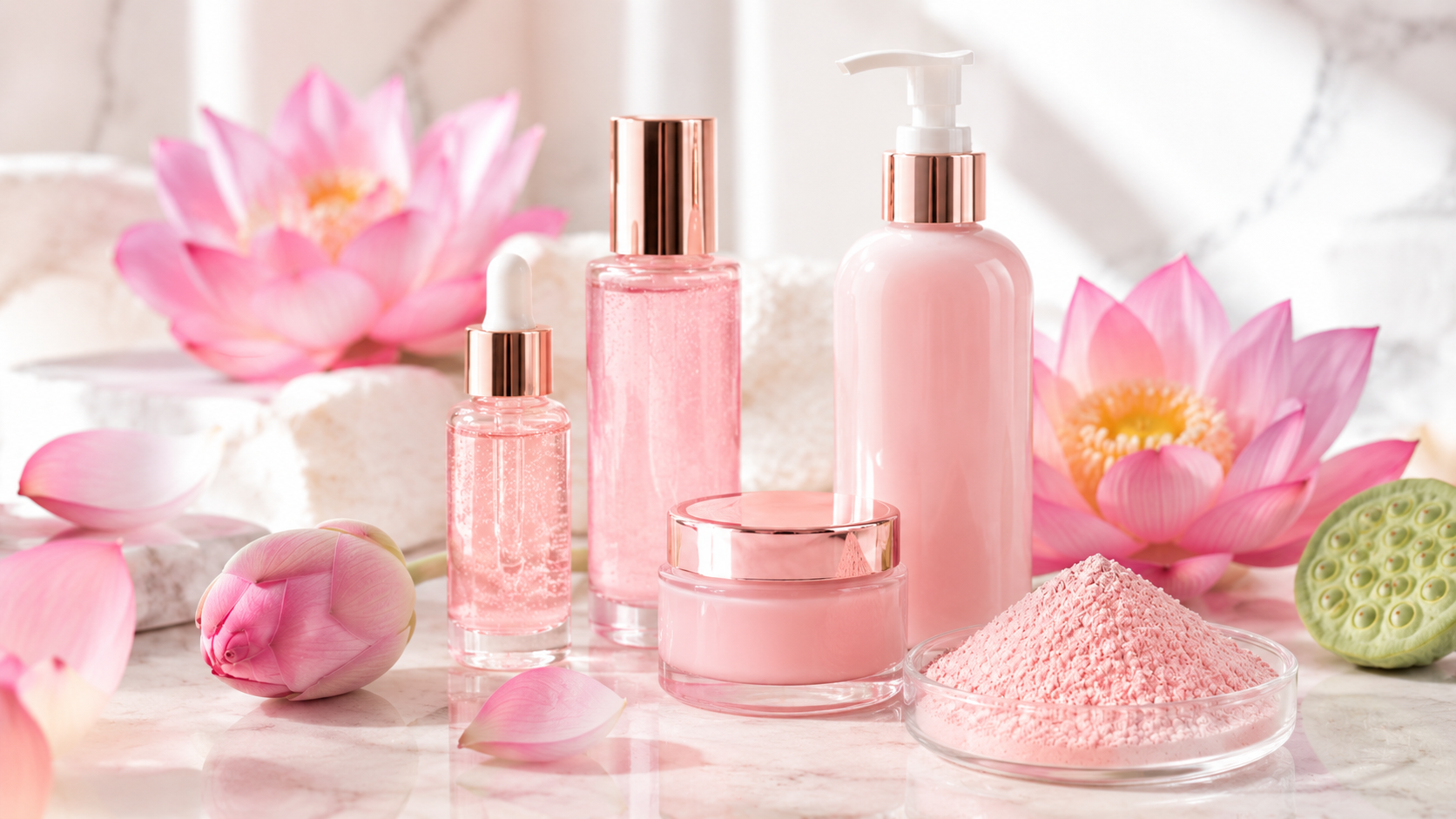ผงสารสกัดบัวชมพู อุดมแอนโทไซยานิน ชนิดผง (Pink Lotus Extract Powder / Nelumbo nucifera)