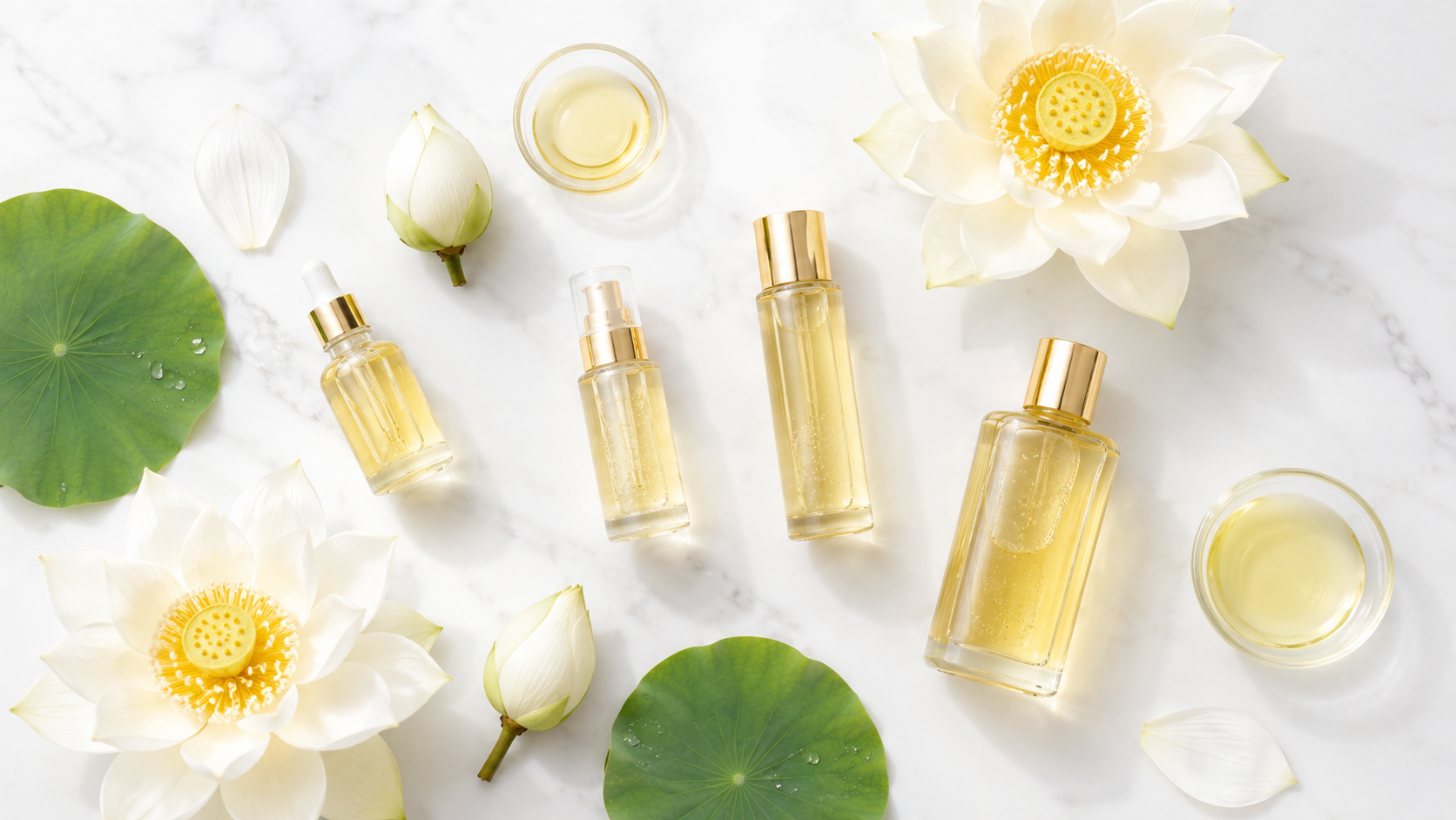 น้ำมันบัวขาว อุดมฟลาโวนอยด์ไกลโคไซด์ (White Lotus Oil / Nelumbo Flower Oil Extract) น้ำมันบัวขาว อุดมฟลาโวนอยด์ไกลโคไซด์ (White Lotus Oil / Nelumbo Flower Oil Extract)