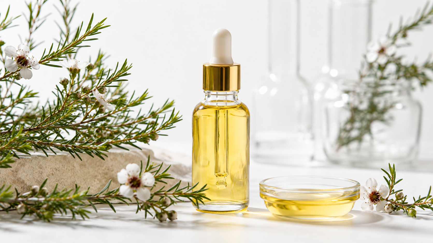 น้ำมันหอมระเหยมานูก้า อุดมเบต้า-ไตรคีโตน (Manuka Essential Oil) น้ำมันหอมระเหยมานูก้า อุดมเบต้า-ไตรคีโตน (Manuka Essential Oil)
