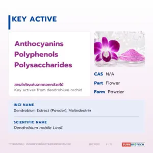 DENDROLUME สารสกัดดอกกล้วยไม้ชนิดผง อุดมพอลิแซ็กคาไรด์และแอนโทไซยานิน (Dendrobium Flower Extract Powder)